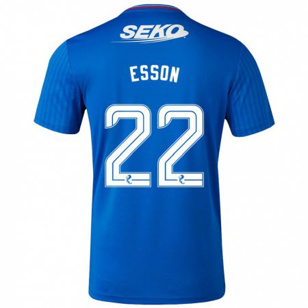 Kandiny Bambino Maglia Victoria Esson #22 Blu Kit Gara Home 2023/24 Maglietta