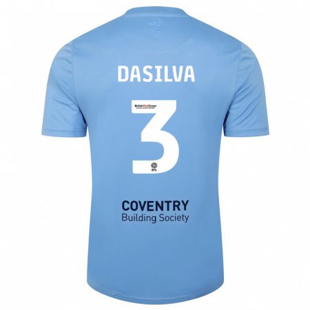 Kandiny Bambino Maglia Jay Dasilva #3 Cielo Blu Kit Gara Home 2023/24 Maglietta