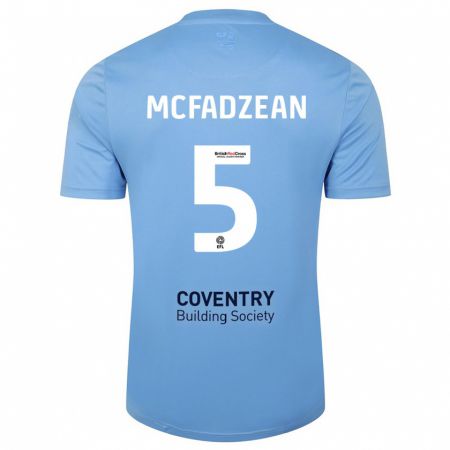 Kandiny Bambino Maglia Kyle Mcfadzean #5 Cielo Blu Kit Gara Home 2023/24 Maglietta