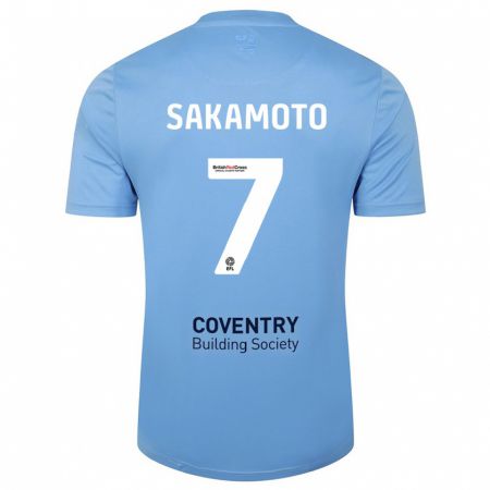 Kandiny Bambino Maglia Tatsuhiro Sakamoto #7 Cielo Blu Kit Gara Home 2023/24 Maglietta