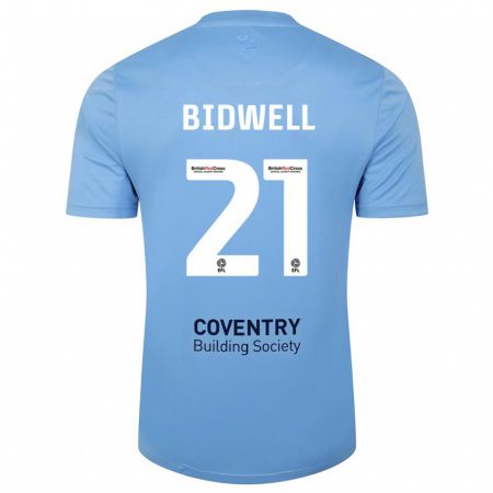 Kandiny Bambino Maglia Jake Bidwell #21 Cielo Blu Kit Gara Home 2023/24 Maglietta