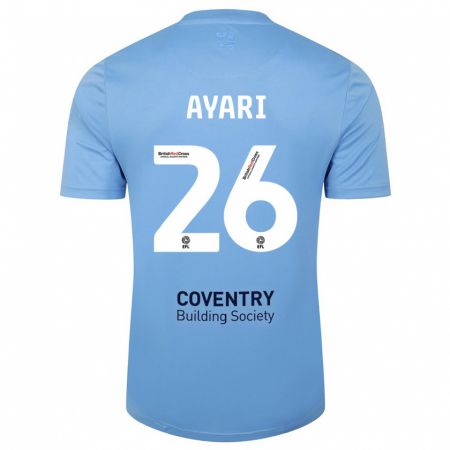 Kandiny Bambino Maglia Yasin Ayari #26 Cielo Blu Kit Gara Home 2023/24 Maglietta