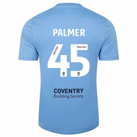 Kandiny Bambino Maglia Kasey Palmer #45 Cielo Blu Kit Gara Home 2023/24 Maglietta