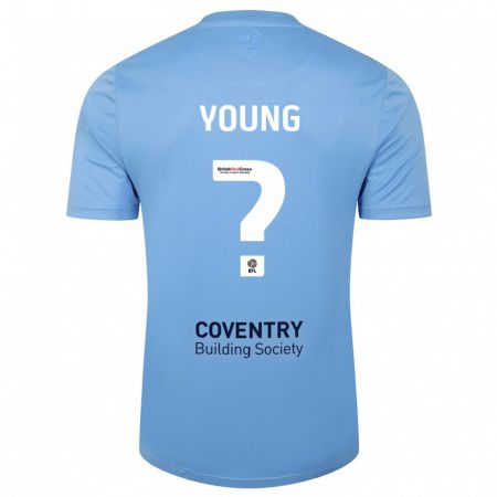 Kandiny Bambino Maglia Shay Young #0 Cielo Blu Kit Gara Home 2023/24 Maglietta