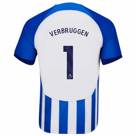 Kandiny Niño Camiseta Bart Verbruggen #1 Azul 1ª Equipación 2023/24 La Camisa