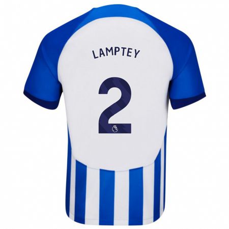 Kandiny Bambino Maglia Tariq Lamptey #2 Blu Kit Gara Home 2023/24 Maglietta