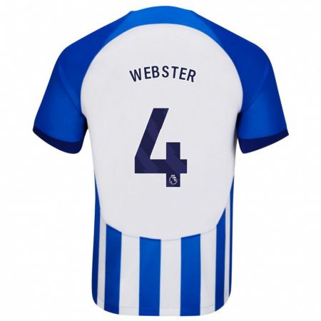 Kandiny Kinderen Adam Webster #4 Blauw Thuisshirt Thuistenue 2023/24 T-Shirt België