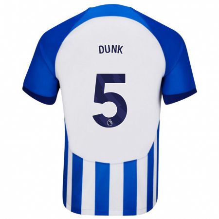 Kandiny Niño Camiseta Lewis Dunk #5 Azul 1ª Equipación 2023/24 La Camisa