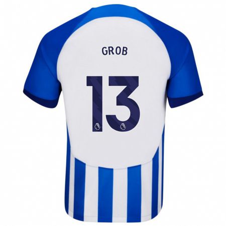 Kandiny Niño Camiseta Pascal Groß #13 Azul 1ª Equipación 2023/24 La Camisa