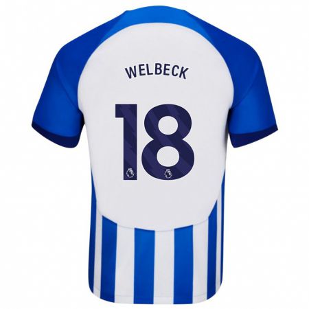 Kandiny Kinderen Danny Welbeck #18 Blauw Thuisshirt Thuistenue 2023/24 T-Shirt België