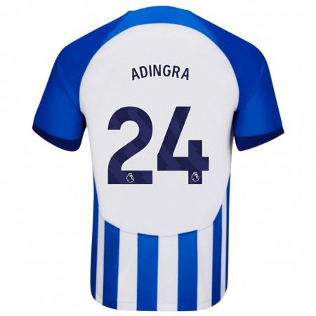 Kandiny Kinderen Simon Adingra #24 Blauw Thuisshirt Thuistenue 2023/24 T-Shirt België