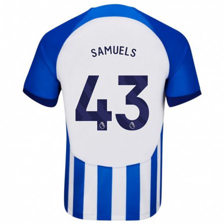 Kandiny Kinderen Imari Samuels #43 Blauw Thuisshirt Thuistenue 2023/24 T-Shirt België