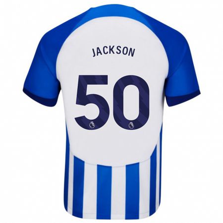 Kandiny Kinderen Ben Jackson #50 Blauw Thuisshirt Thuistenue 2023/24 T-Shirt België