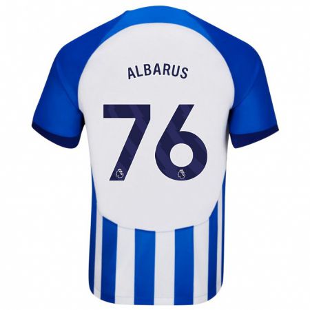 Kandiny Kinderen Zane Albarus #76 Blauw Thuisshirt Thuistenue 2023/24 T-Shirt België