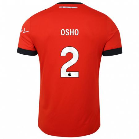 Kandiny Bambino Maglia Gabriel Osho #2 Rosso Kit Gara Home 2023/24 Maglietta