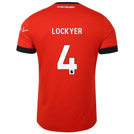 Kandiny Kinder Tom Lockyer #4 Rot Heimtrikot Trikot 2023/24 T-Shirt Österreich