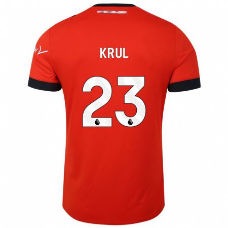 Kandiny Kinderen Tim Krul #23 Rood Thuisshirt Thuistenue 2023/24 T-Shirt België