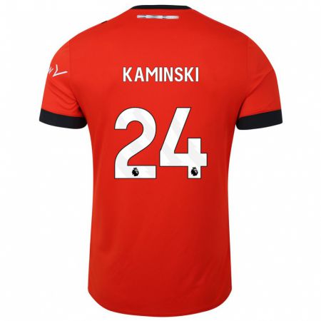 Kandiny Kinderen Thomas Kaminski #24 Rood Thuisshirt Thuistenue 2023/24 T-Shirt België