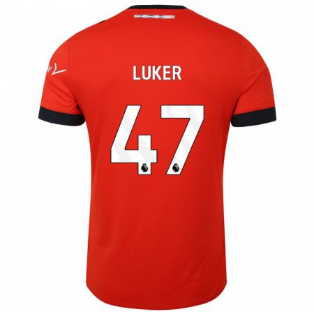 Kandiny Kinderen Jayden Luker #47 Rood Thuisshirt Thuistenue 2023/24 T-Shirt België