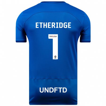 Kandiny Dzieci Neil Etheridge #1 Niebieski Domowa Koszulka 2023/24 Koszulki Klubowe