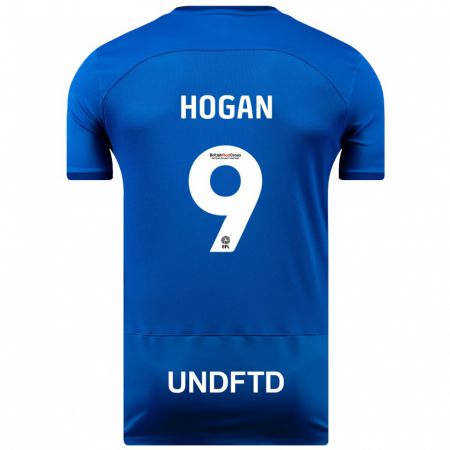 Kandiny Kinder Scott Hogan #9 Blau Heimtrikot Trikot 2023/24 T-Shirt Österreich