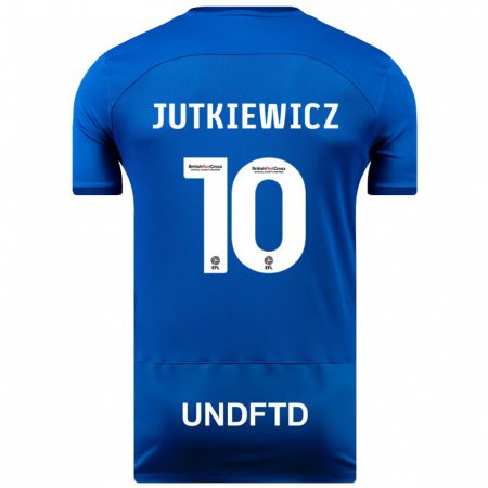 Kandiny Bambino Maglia Lukas Jutkiewicz #10 Blu Kit Gara Home 2023/24 Maglietta