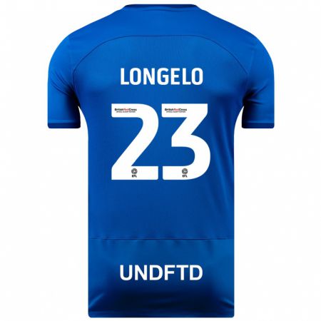 Kandiny Bambino Maglia Emmanuel Longelo #23 Blu Kit Gara Home 2023/24 Maglietta