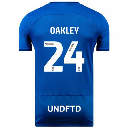 Kandiny Kinder Marcel Oakley #24 Blau Heimtrikot Trikot 2023/24 T-Shirt Österreich