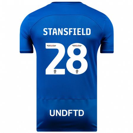 Kandiny Bambino Maglia Jay Stansfield #28 Blu Kit Gara Home 2023/24 Maglietta