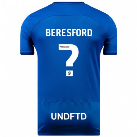 Kandiny Kinder Ben Beresford #0 Blau Heimtrikot Trikot 2023/24 T-Shirt Österreich