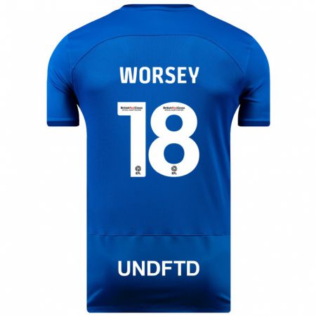 Kandiny Kinder Louanne Worsey #18 Blau Heimtrikot Trikot 2023/24 T-Shirt Österreich