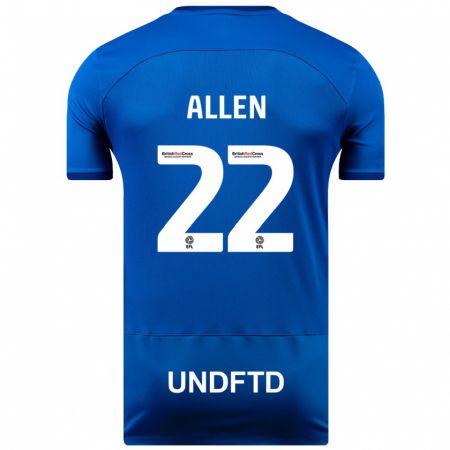 Kandiny Kinderen Remi Allen #22 Blauw Thuisshirt Thuistenue 2023/24 T-Shirt België