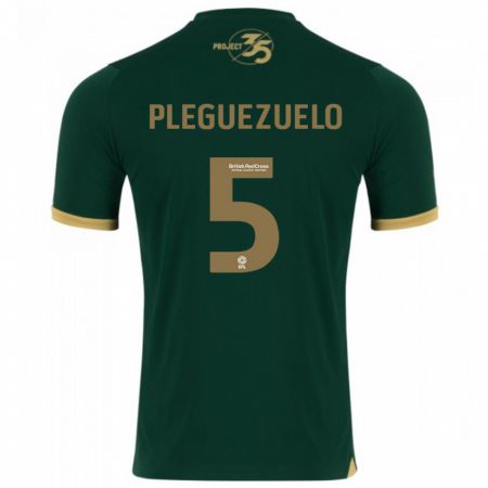 Kandiny Niño Camiseta Julio Pleguezuelo #5 Verde 1ª Equipación 2023/24 La Camisa