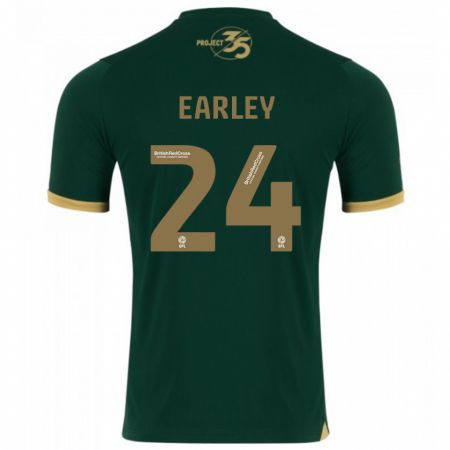 Kandiny Bambino Maglia Saxon Earley #24 Verde Kit Gara Home 2023/24 Maglietta