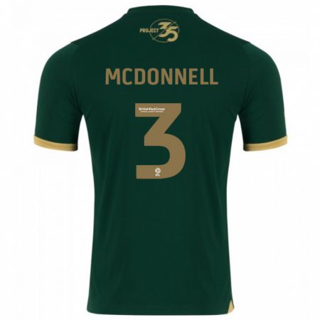 Kandiny Niño Camiseta Rosie Mcdonnell #3 Verde 1ª Equipación 2023/24 La Camisa México