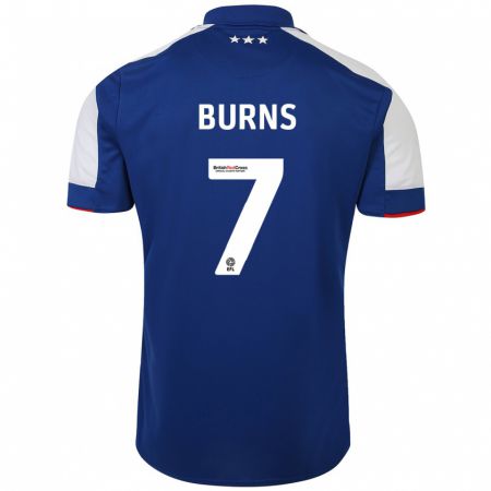 Kandiny Kinderen Wes Burns #7 Blauw Thuisshirt Thuistenue 2023/24 T-Shirt België