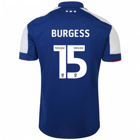 Kandiny Kinderen Cameron Burgess #15 Blauw Thuisshirt Thuistenue 2023/24 T-Shirt België