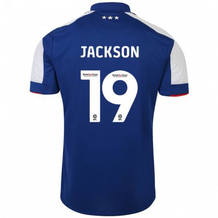 Kandiny Kinderen Kayden Jackson #19 Blauw Thuisshirt Thuistenue 2023/24 T-Shirt België