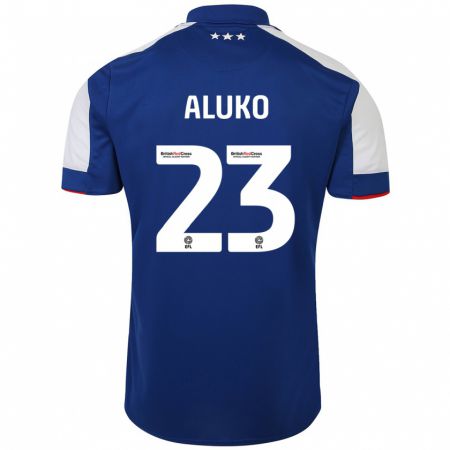 Kandiny Kinder Sone Aluko #23 Blau Heimtrikot Trikot 2023/24 T-Shirt Österreich