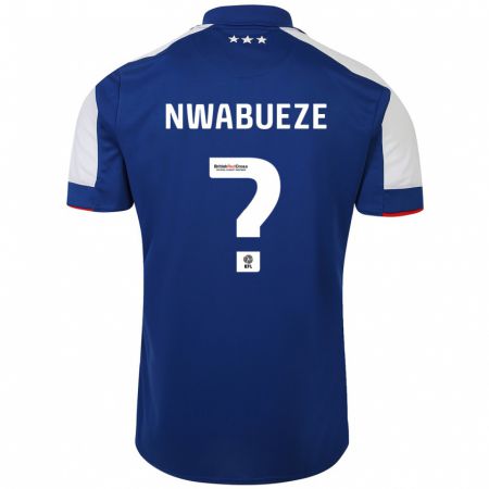 Kandiny Bambino Maglia Jesse Nwabueze #0 Blu Kit Gara Home 2023/24 Maglietta