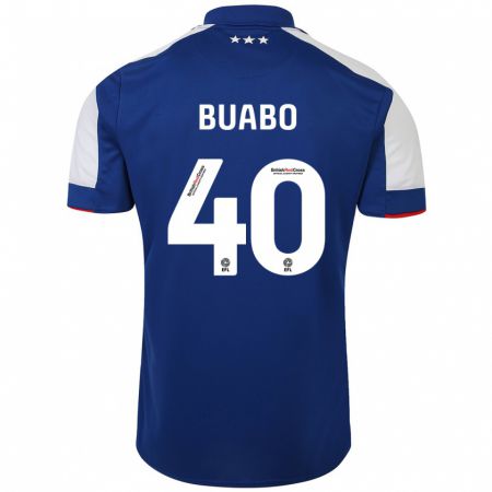 Kandiny Bambino Maglia Gerard Buabo #40 Blu Kit Gara Home 2023/24 Maglietta