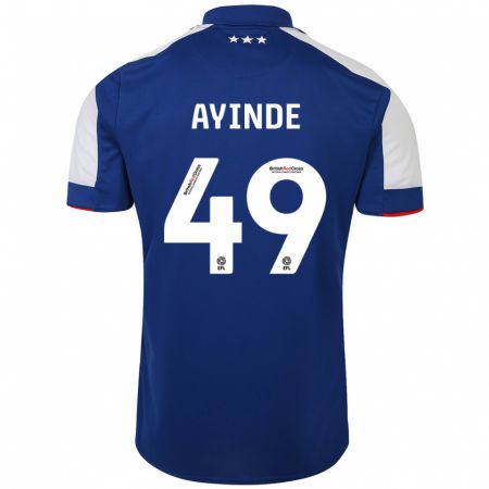 Kandiny Kinderen Leon Ayinde #49 Blauw Thuisshirt Thuistenue 2023/24 T-Shirt België