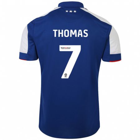 Kandiny Kinderen Natasha Thomas #7 Blauw Thuisshirt Thuistenue 2023/24 T-Shirt België