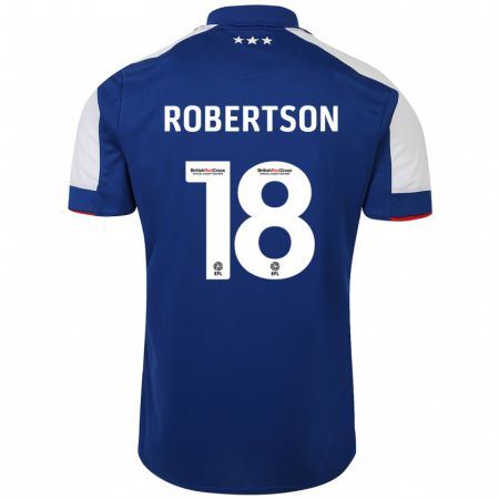 Kandiny Kinderen Kyra Robertson #18 Blauw Thuisshirt Thuistenue 2023/24 T-Shirt België