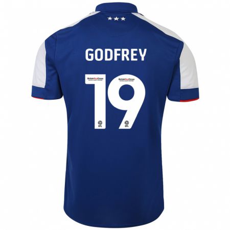 Kandiny Kinderen Freya Godfrey #19 Blauw Thuisshirt Thuistenue 2023/24 T-Shirt België