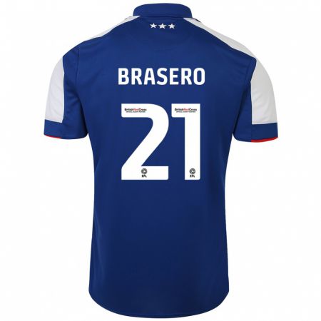 Kandiny Bambino Maglia Sarah Brasero-Carreira #21 Blu Kit Gara Home 2023/24 Maglietta