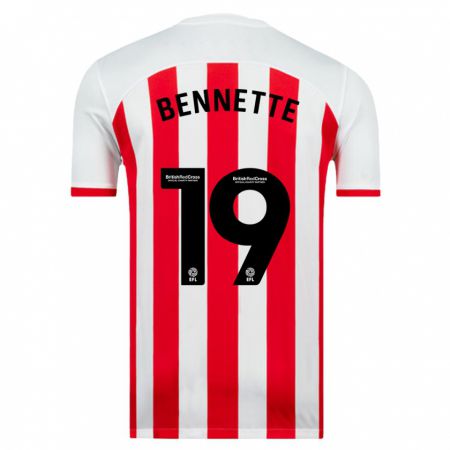 Kandiny Niño Camiseta Jewison Bennette #19 Blanco 1ª Equipación 2023/24 La Camisa