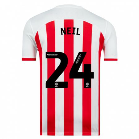 Kandiny Niño Camiseta Dan Neil #24 Blanco 1ª Equipación 2023/24 La Camisa