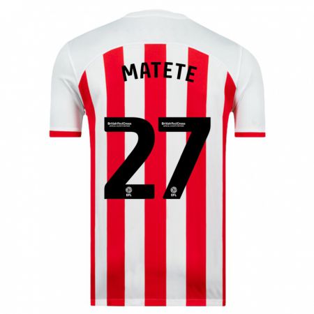 Kandiny Niño Camiseta Jay Matete #27 Blanco 1ª Equipación 2023/24 La Camisa