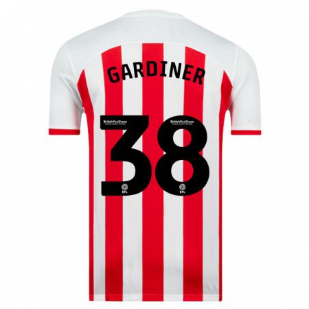 Kandiny Kinderen Harry Gardiner #38 Wit Thuisshirt Thuistenue 2023/24 T-Shirt België